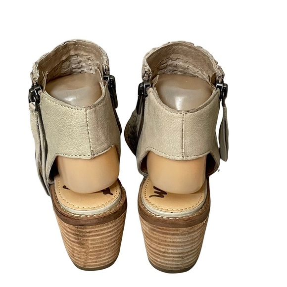 Sam Edelman Cooper Woven Leather Peep Toe Sandals Size 6.5 Block Heel - Picture 4 of 11